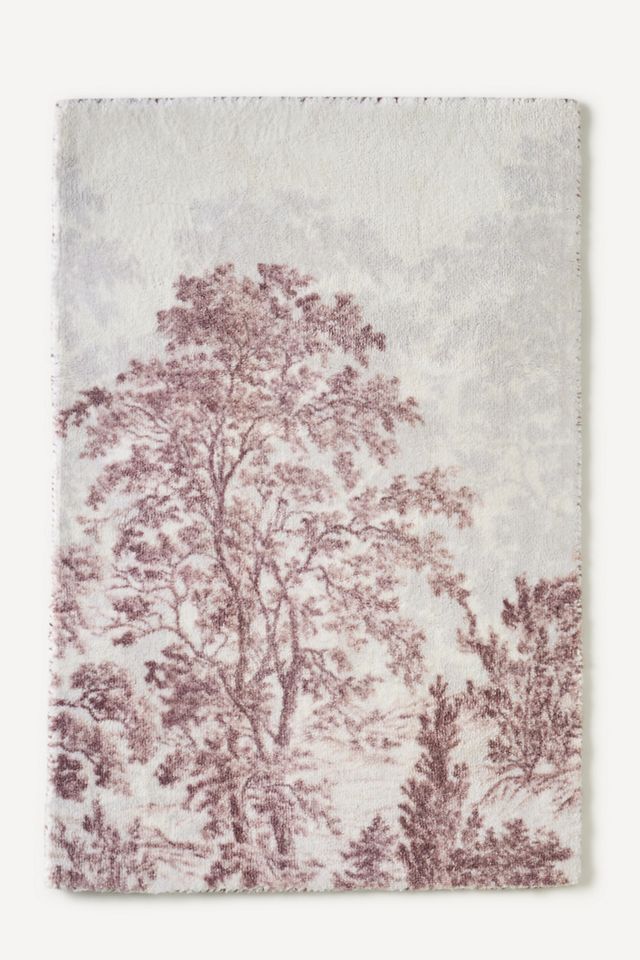 Printed Toile Tree Rug #2