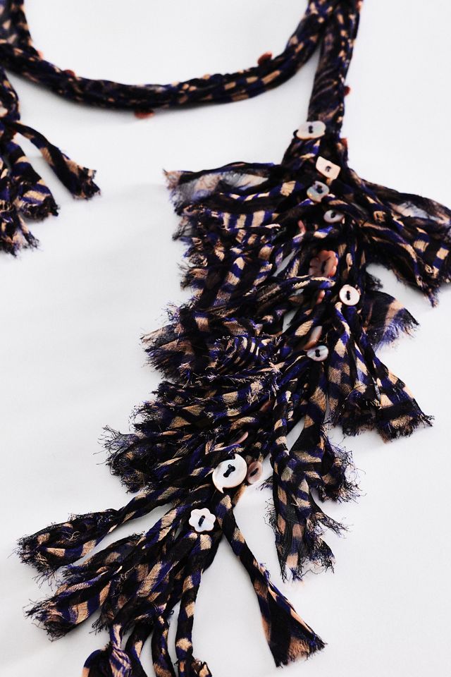 Chan Luu Fringe Skinny Scarf #2