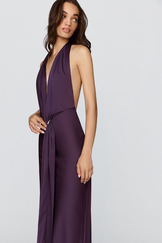 MISHA Donna Satin Maxi Dress #3
