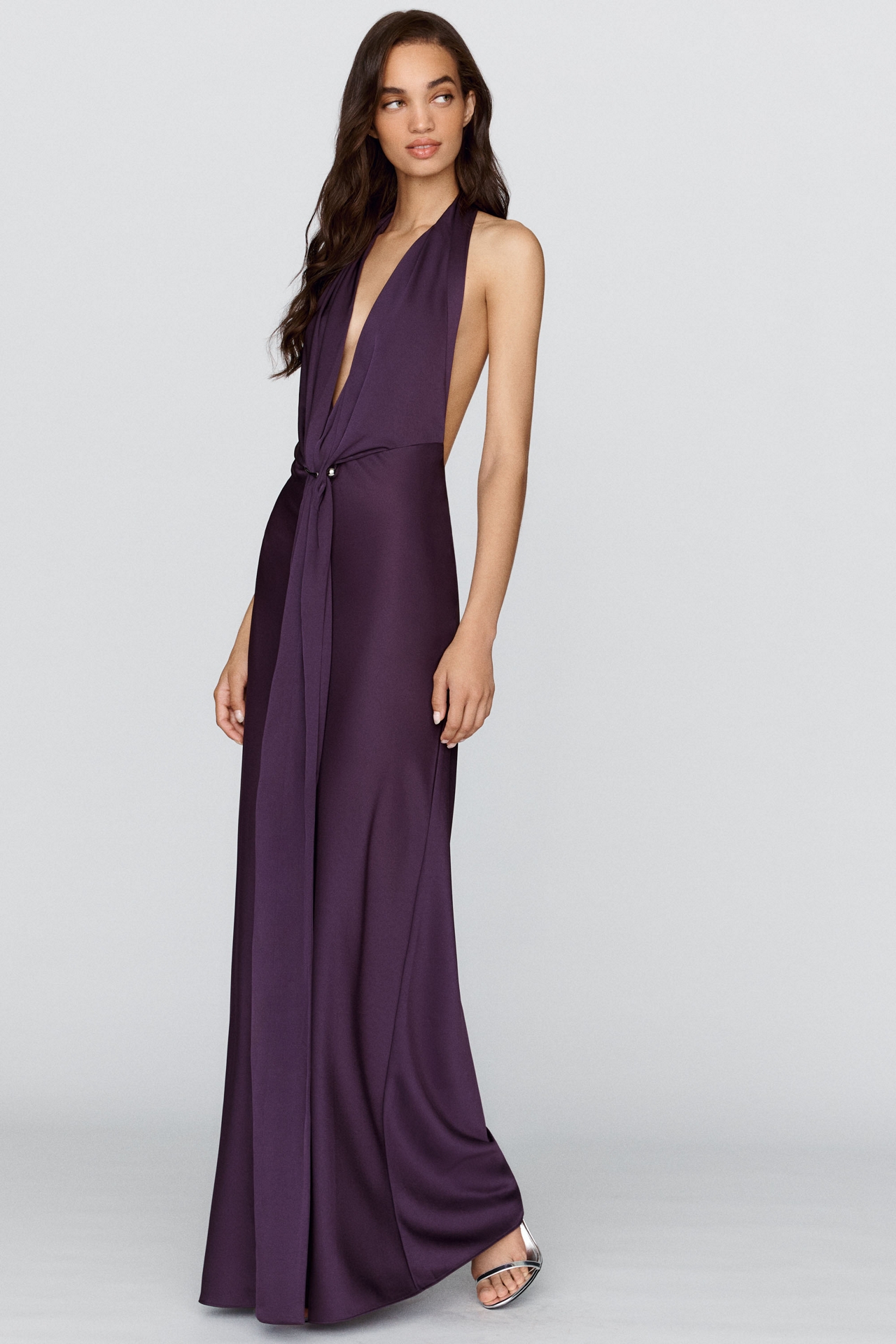 MISHA Donna Satin Maxi Dress