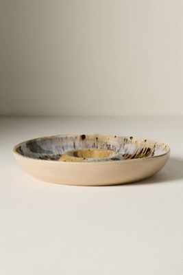 Reactive Stoneware Chip & Dip Platter