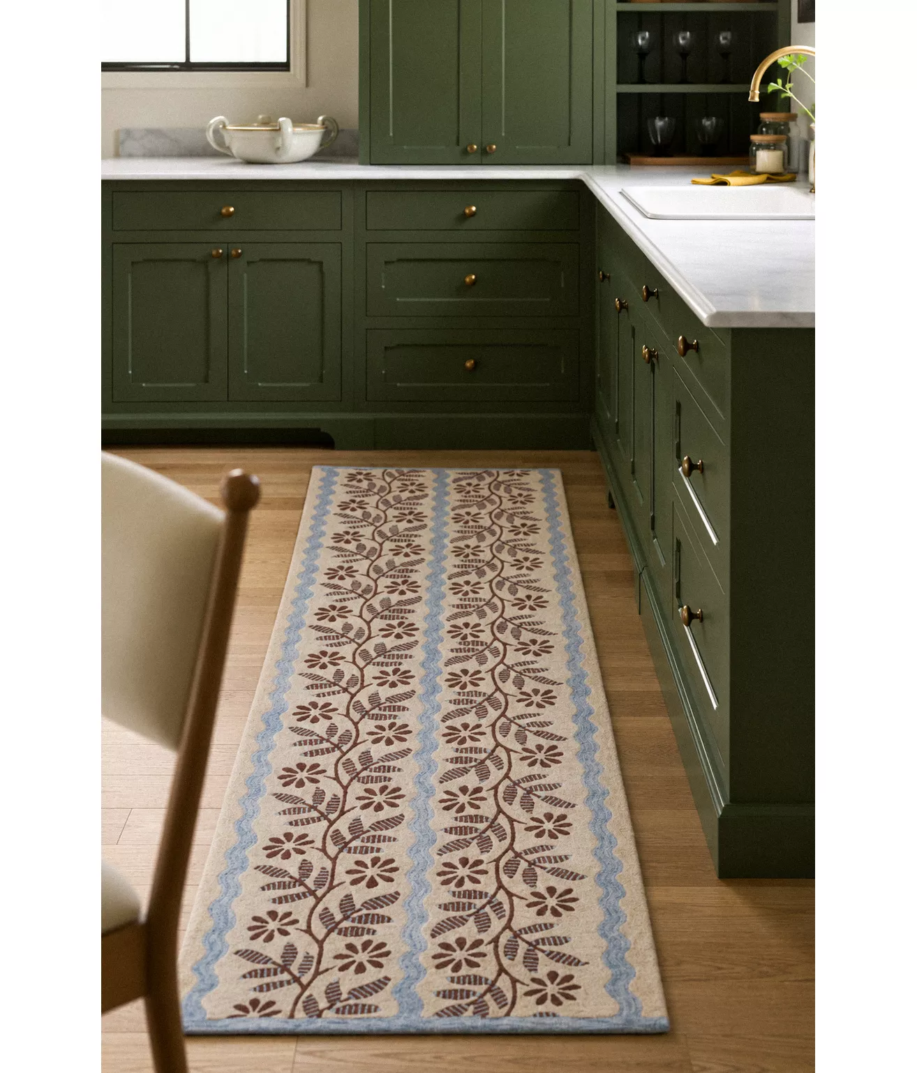Austin Tufted Wool Striped Floral Rug