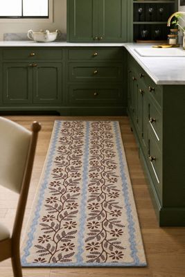 Austin Tufted Wool Striped Floral Rug