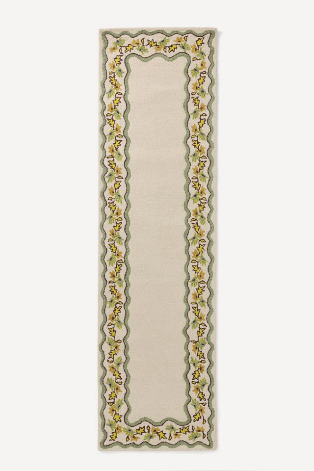 Bristol Flatwoven Floral Border Rug #2