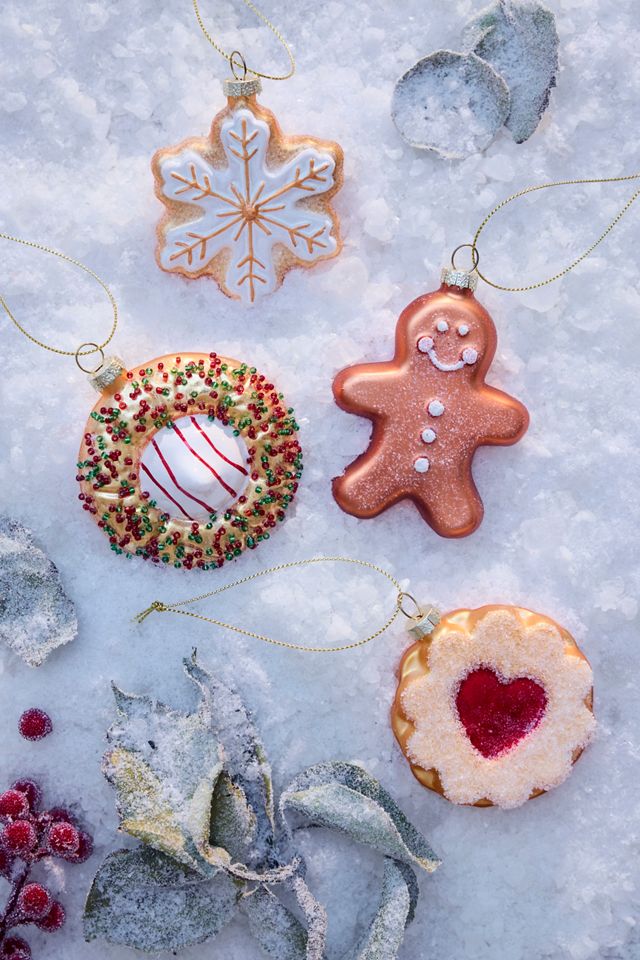 Terrain Cookie Tin Glass Ornaments, Set of 4 #1