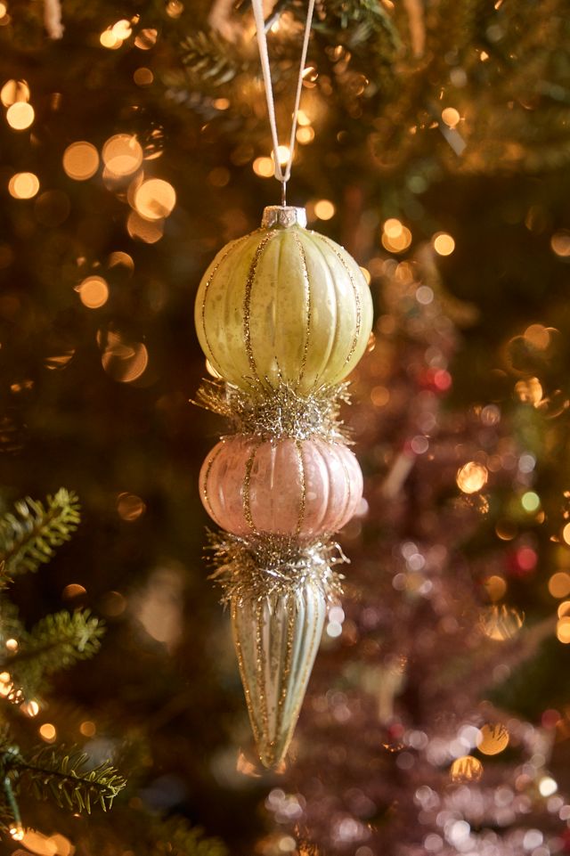 Pastel Finial Glass Ornaments, Set of 3 #2