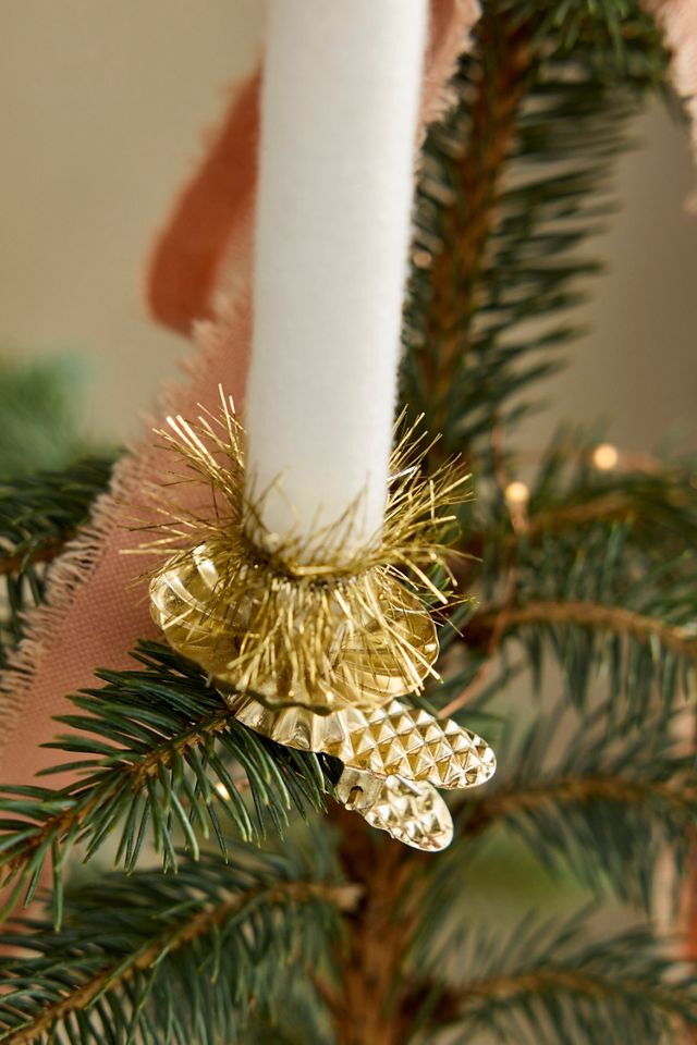 Tinsel Candle Clip Ornaments, Set of 10 #1