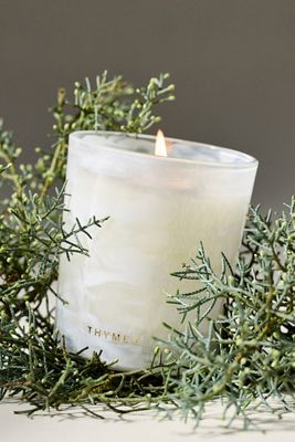 Thymes Woody Frasier Fir Boxed Glass Candle