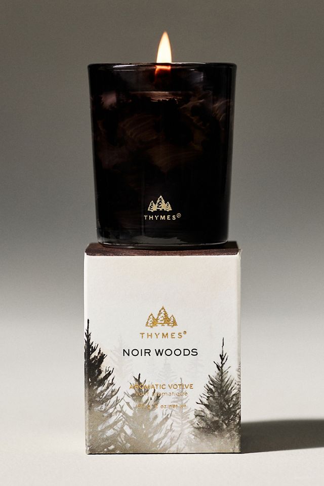 Thymes Woody Noir Woods Boxed Glass Candle #2