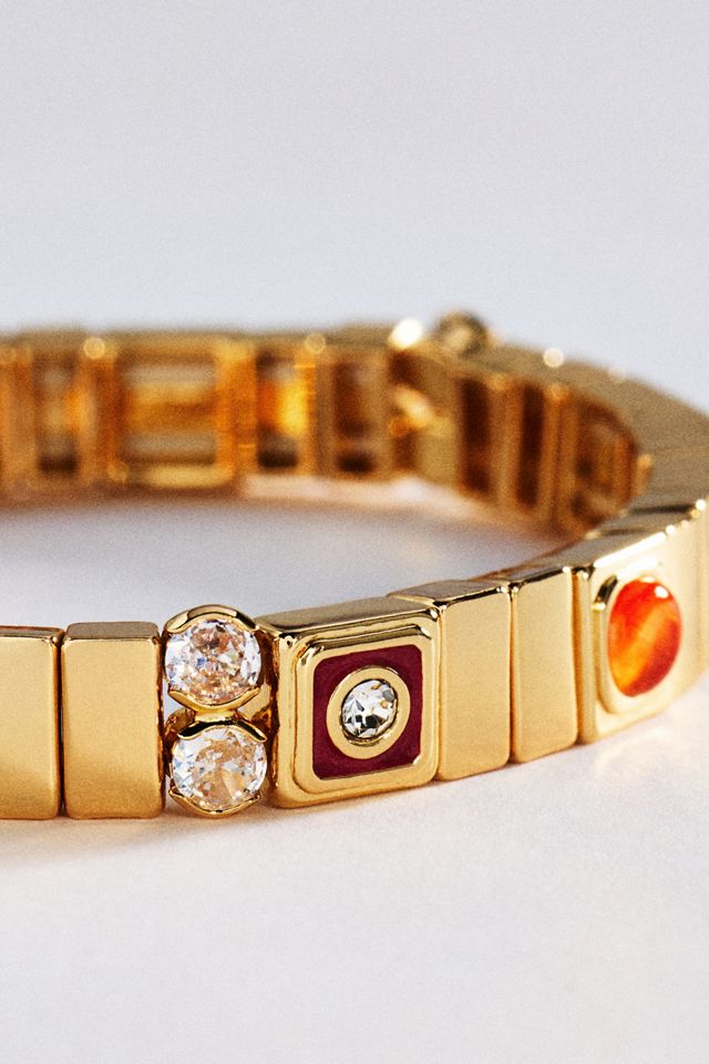 Gemstone Chicklet Bracelet #1