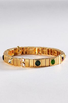 Gemstone Chicklet Bracelet