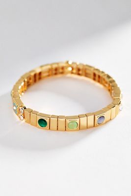 Gemstone Chicklet Bracelet