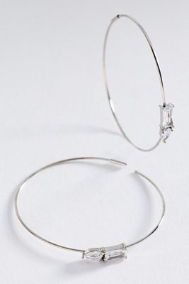 Gemstone Hoop Earrings