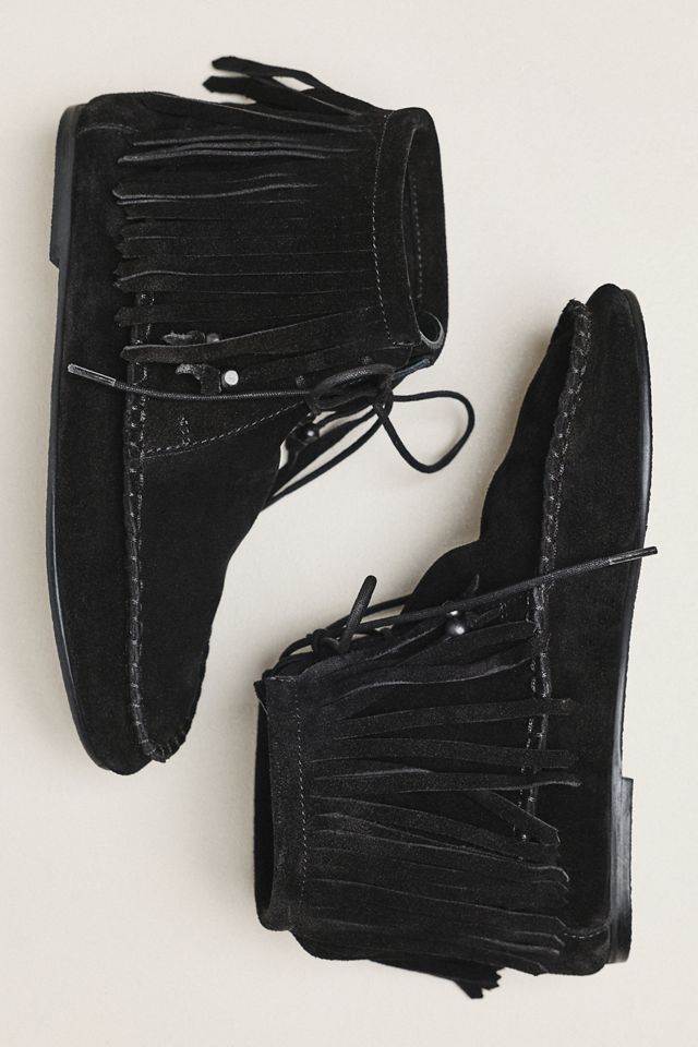 By Anthropologie Fringed Moccasin Boots #1