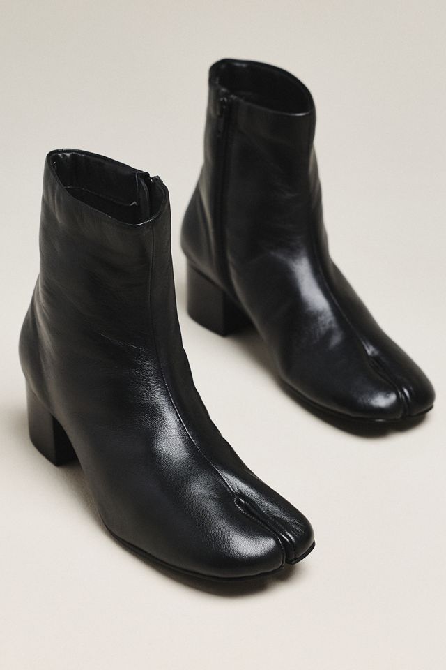 Maeve Split-Toe Leather Booties #1
