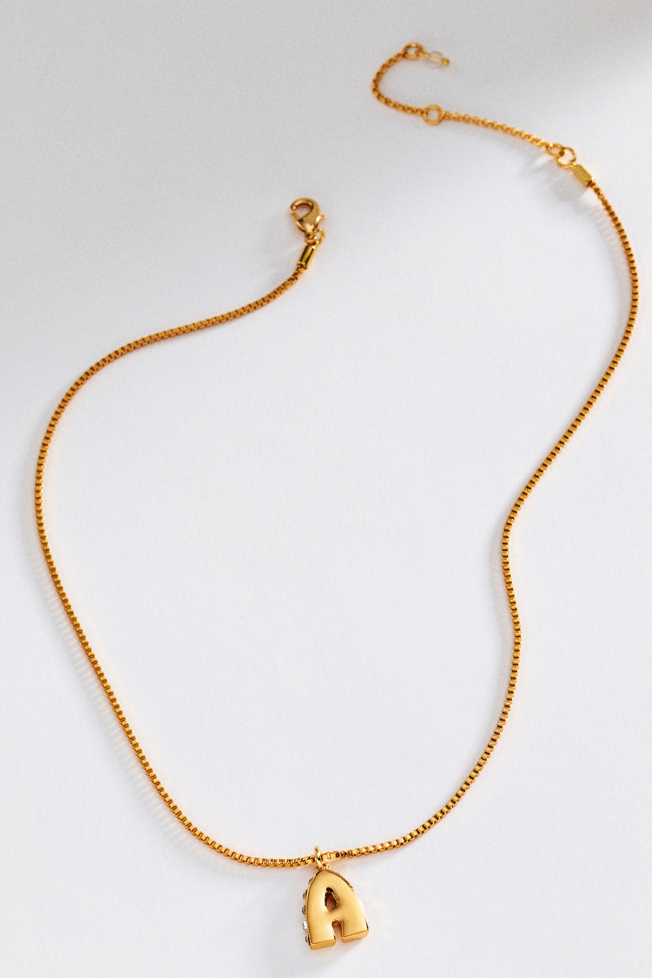 Crystal Initial Pendant Necklace