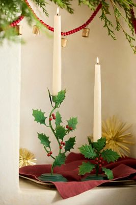 Holly Iron Taper Holder