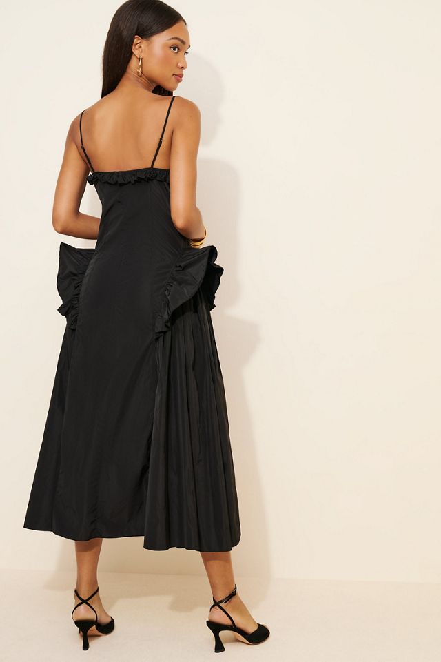 Esthe Taffeta Cut-Out Slip Dress #1