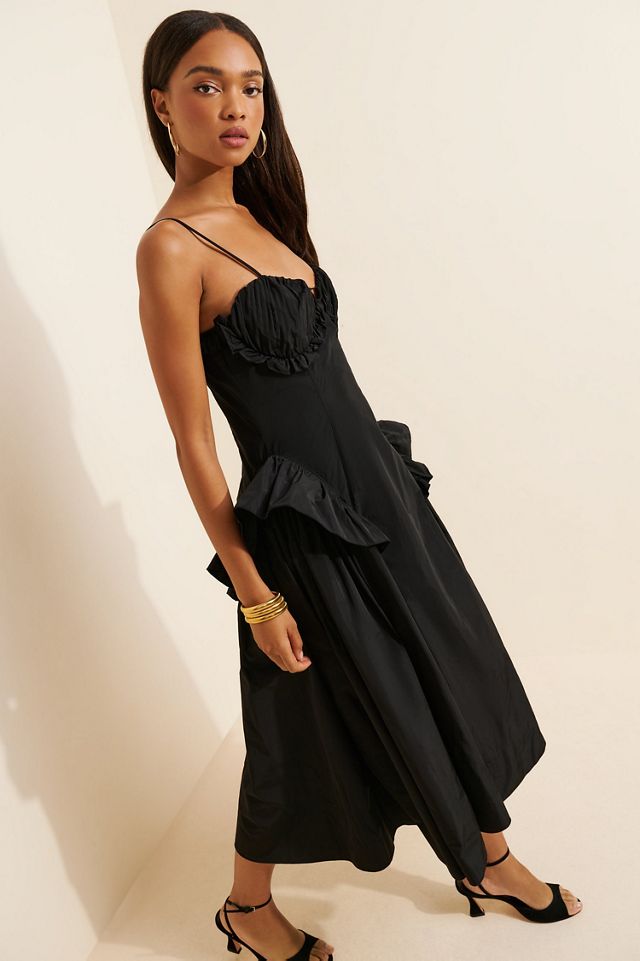 Esthe Taffeta Cut-Out Slip Dress #3