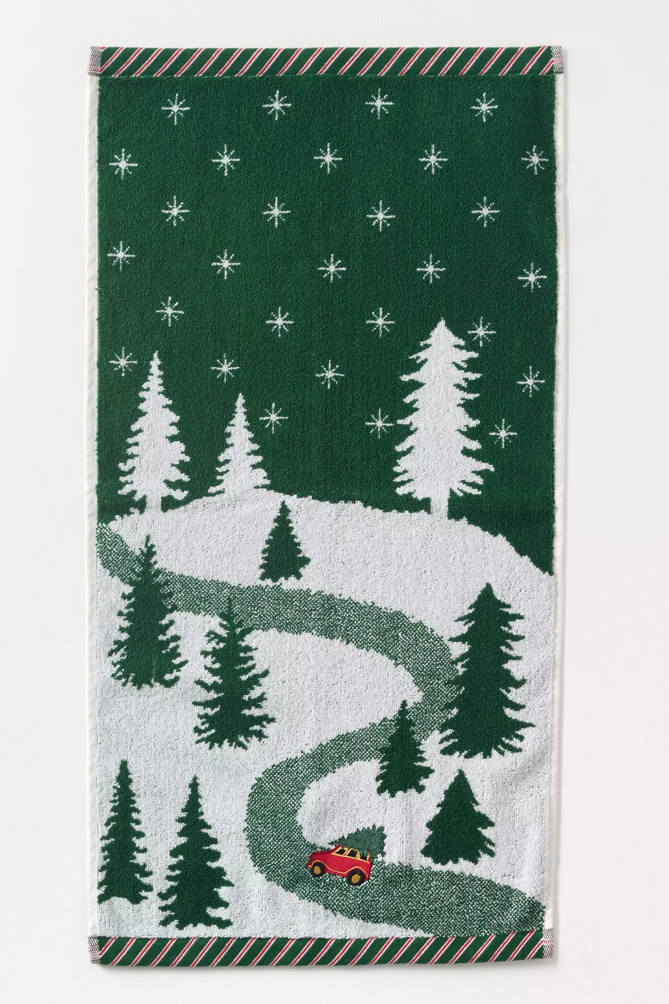 Cotton Tree Scene Embroidered Hand Towel - thumbnail 2