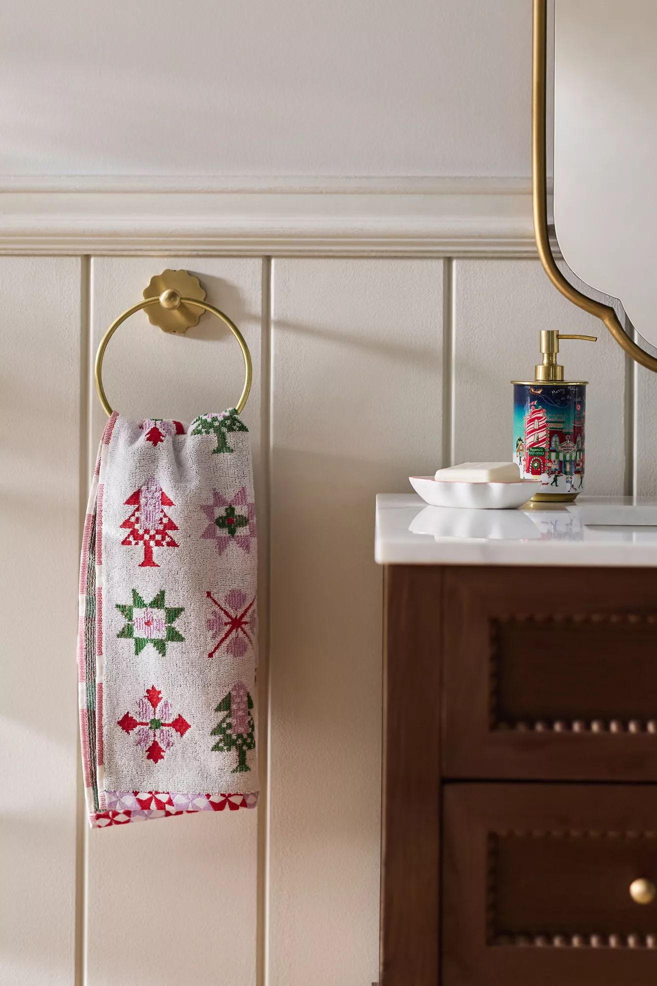 Margaret Cotton Woven Quilt Inspired Hand Towel
