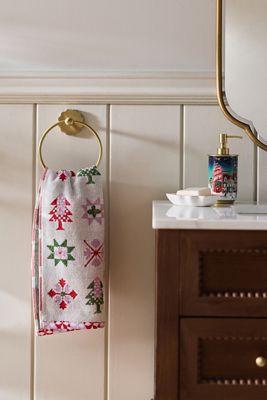 Margaret Cotton Woven Quilt Inspired Hand Towel