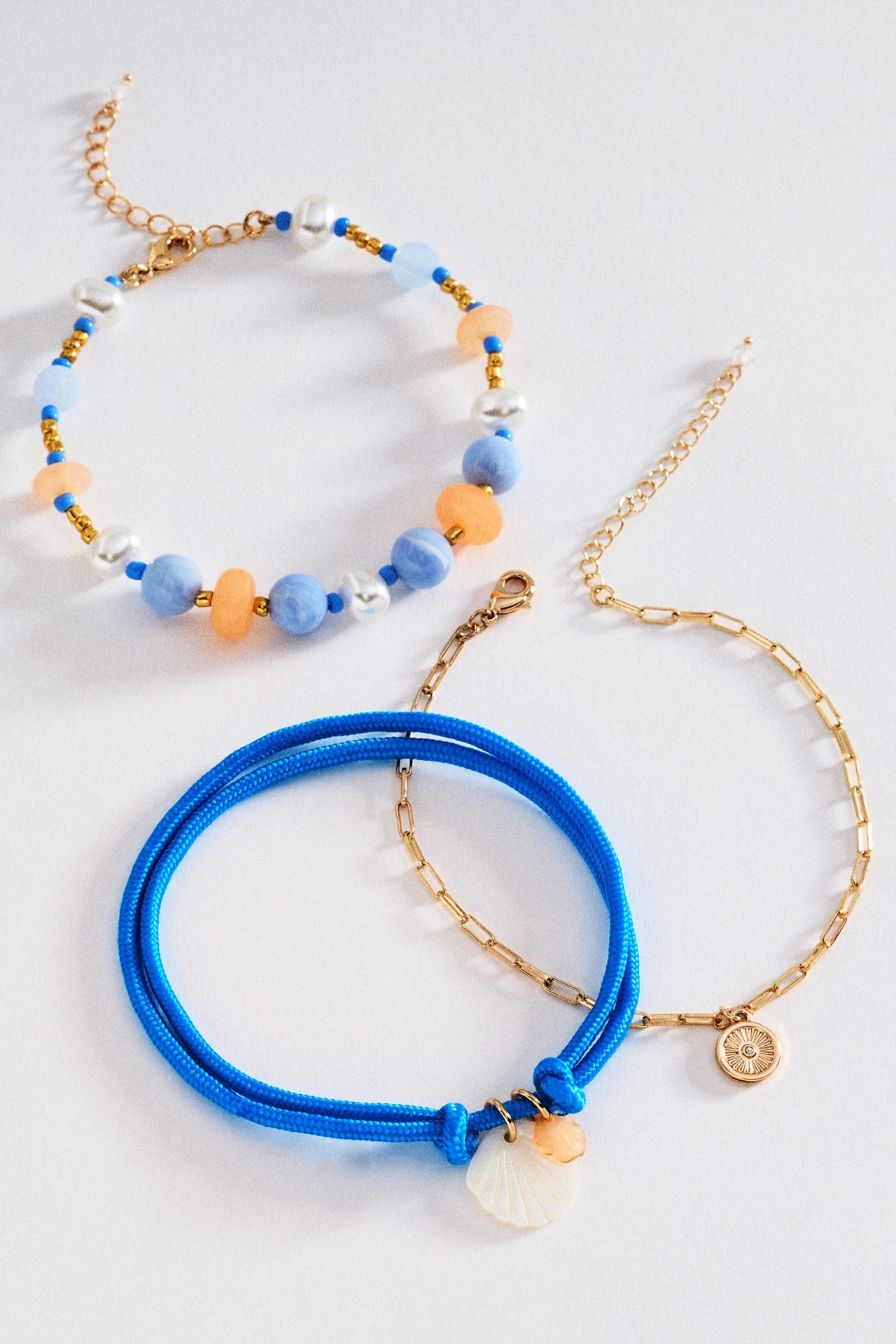 Charm Anklets, Set of 3