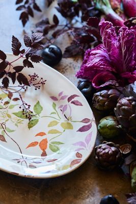 Ombre Vine Earthenware Serving Platter, Large