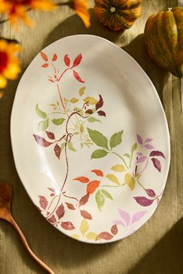 Ombre Vine Earthenware Serving Platter, Large