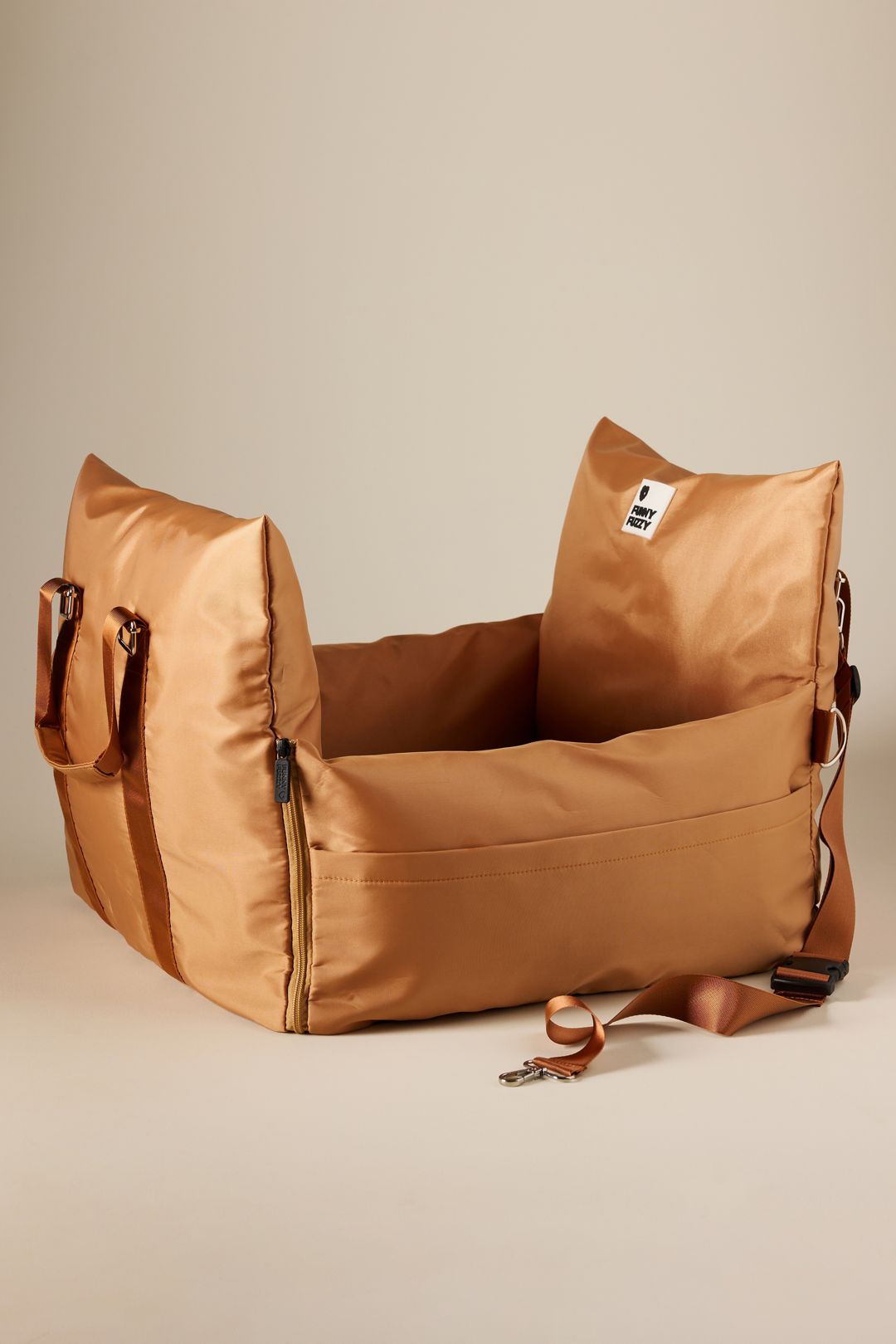 First-Class Waterproof Dog Car Single-Seat Bed - Brown, One Size