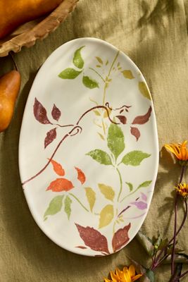 Ombre Vine Earthenware Serving Platter, Small