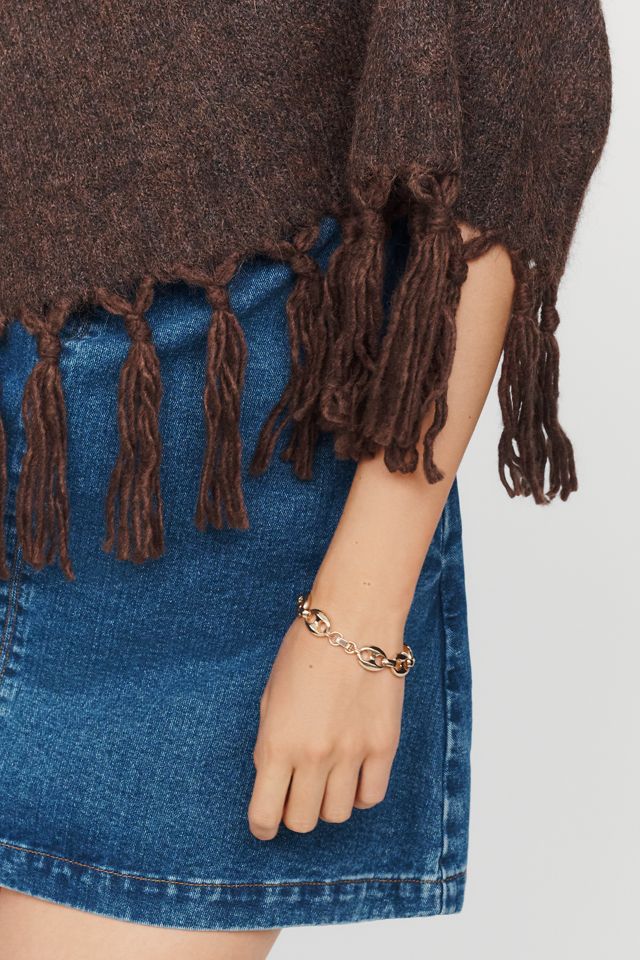Mare Mare Cropped Fringed Poncho #2