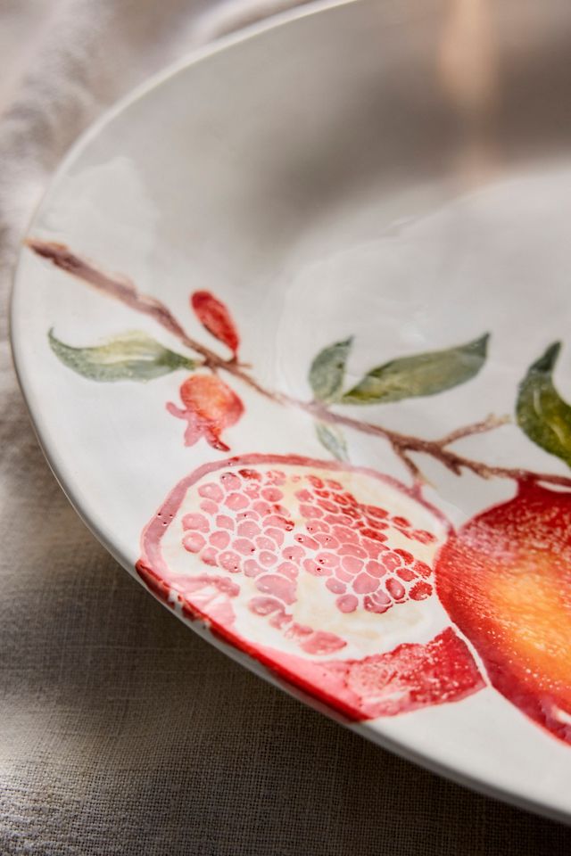Pomegranate Stoneware Serving Platter #1