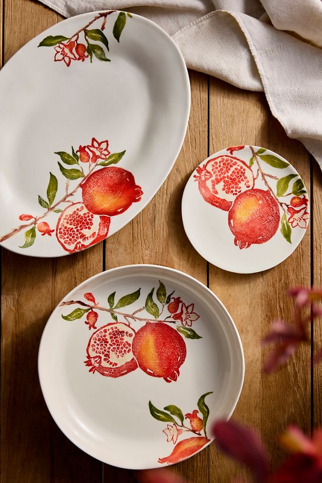Pomegranate Stoneware Serving Platter #2