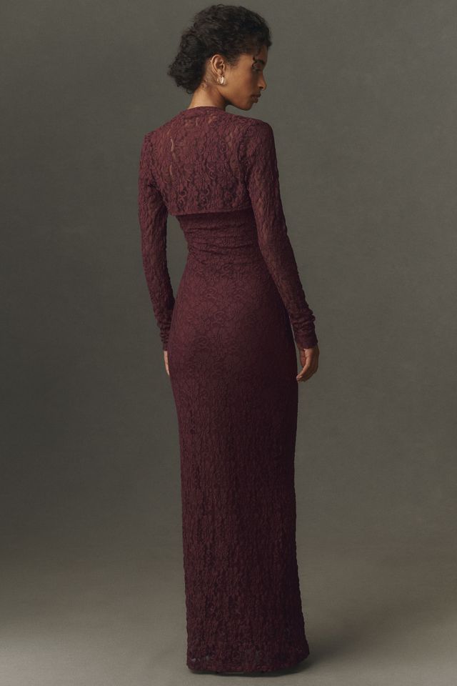 BHLDN Stretch Lace Bolero Maxi Dress #1