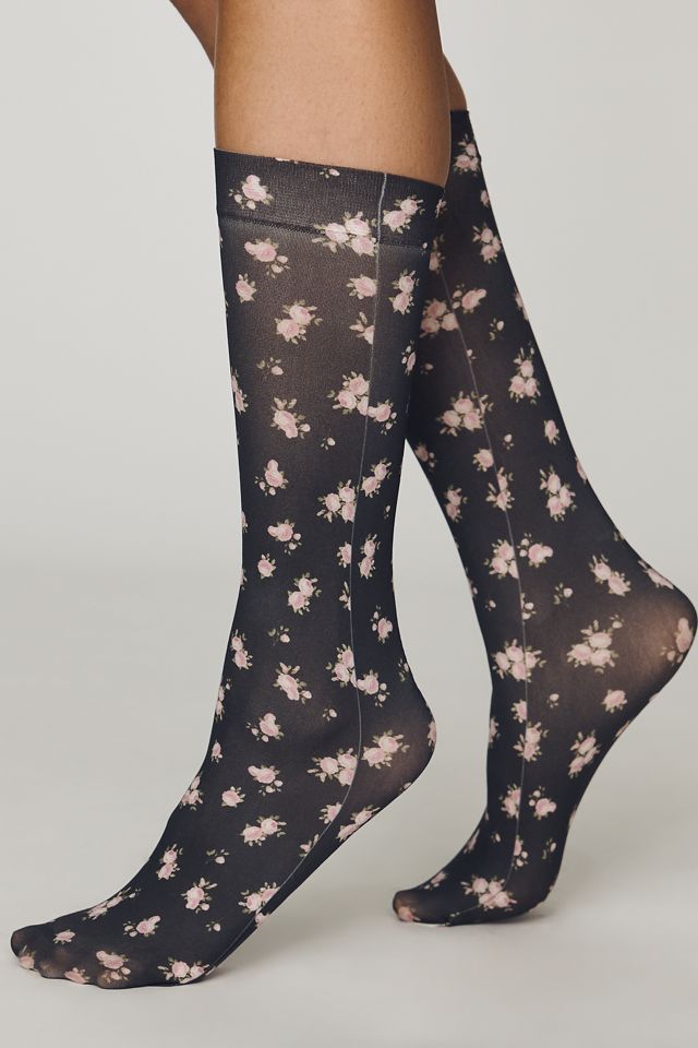 For Love & Lemons Floral Knee-High Socks #1