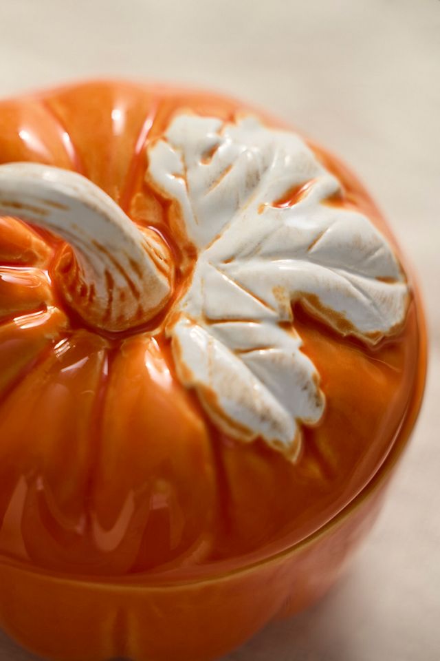 Pumpkin Ceramic Lidded Bowl #2
