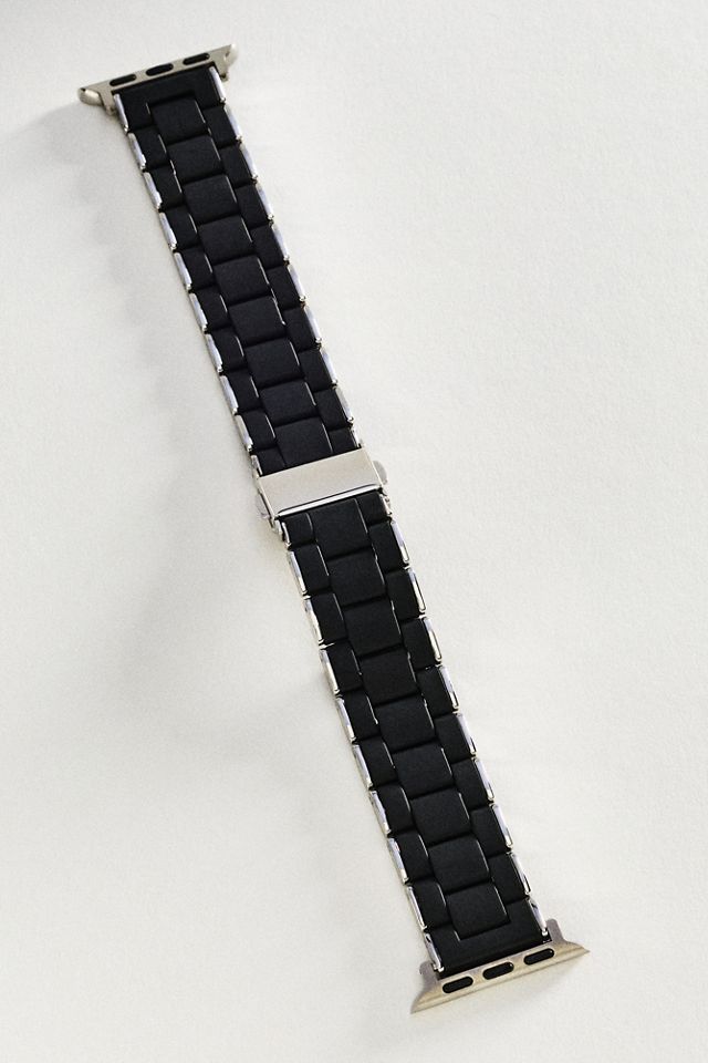 Posh Tech Orla Silicone & Stainless Steel Apple Watch Band #1