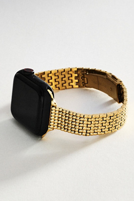 Posh Tech Brooklyn Stainless Steel Apple Watch Band In Gold