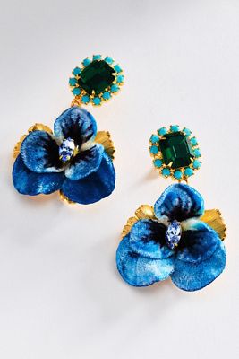 The Pink Reef Pansy Drop Earrings