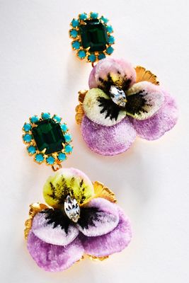 The Pink Reef Pansy Drop Earrings