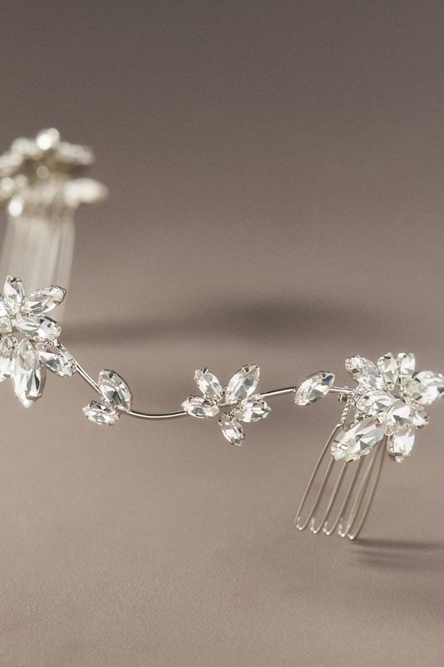 Twigs & Honey Crystal Pearl Burst Tiara #1