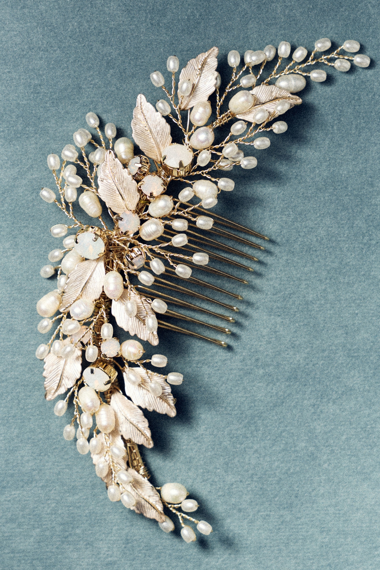 Twigs & Honey Freshwater Pearls and Opal Hair Comb