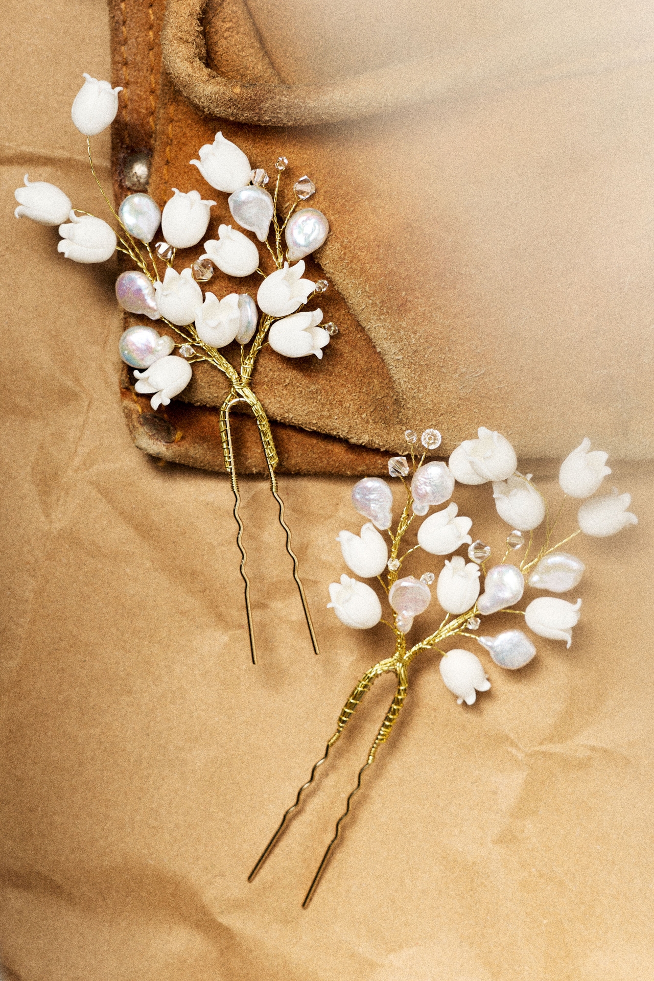 Twigs & Honey Lily of the Valley Hair Pins, Set of 2