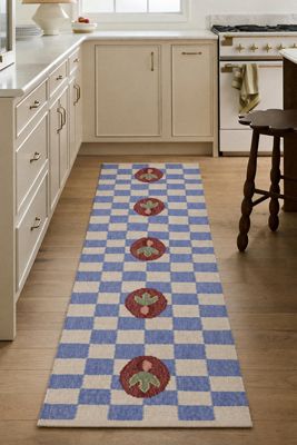 Flatwoven Jute Checkered Radish Rug