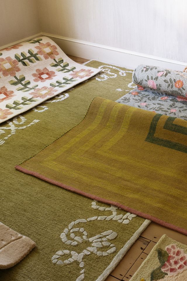 Maeve Beaumont Tufted Wool Rope Border Rug #3
