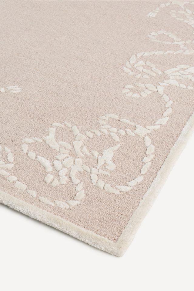 Maeve Beaumont Tufted Wool Rope Border Rug #1
