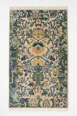 Anthropologie Jasper Wool Hand-knotted Persian-inspired Rug In Multi