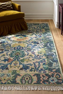 Jasper Wool Hand-Knotted Persian-Inspired Rug