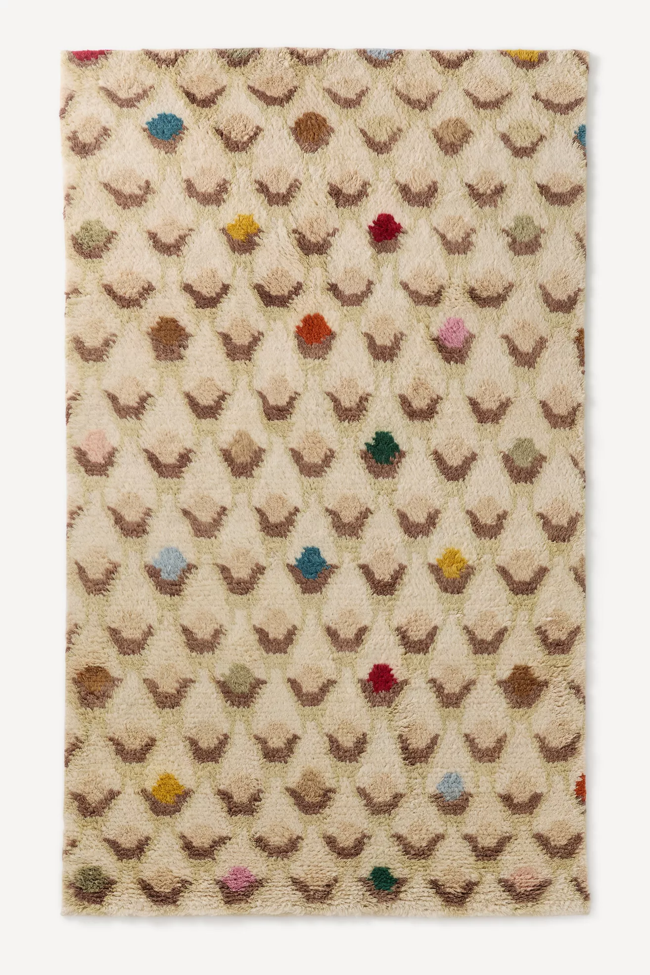 Amity Geometric Wool Shag Rug - thumbnail 2